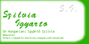 szilvia igyarto business card