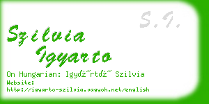 szilvia igyarto business card